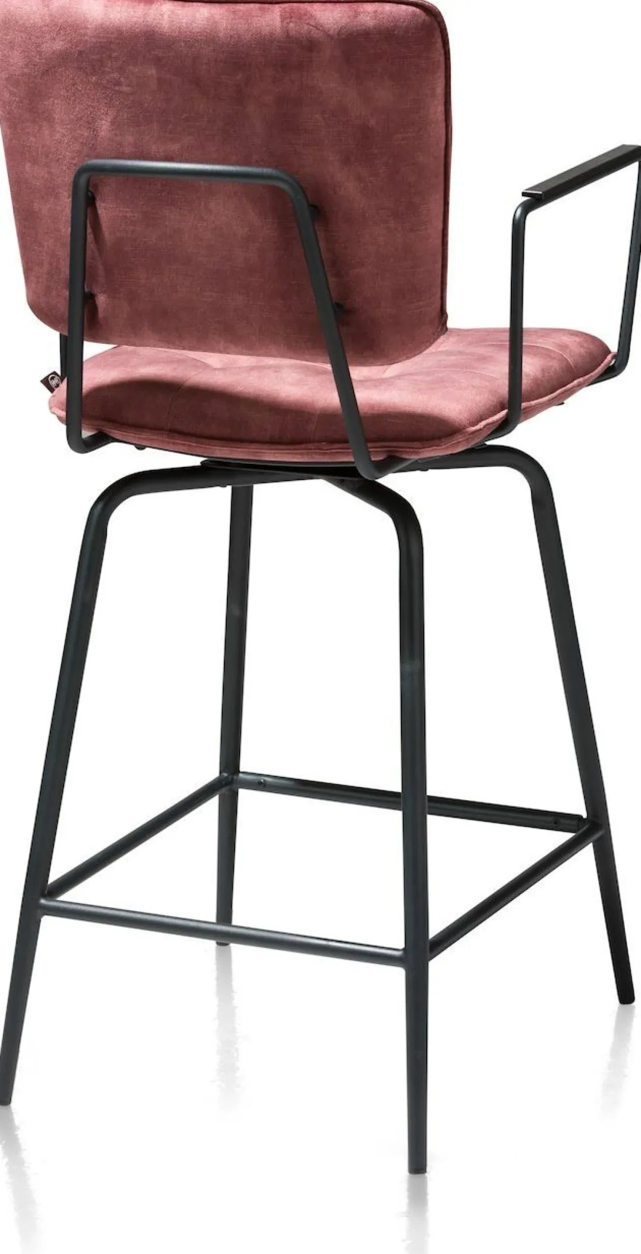 Barkrukken Met Armleuning-Henders en Hazel Manou met arm Barkruk Burgundy Red