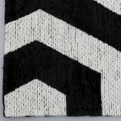 Vloerkleden|Rechthoekige Vloerkleden-Trendhopper Manou Vloerkleed Wit, Zwart