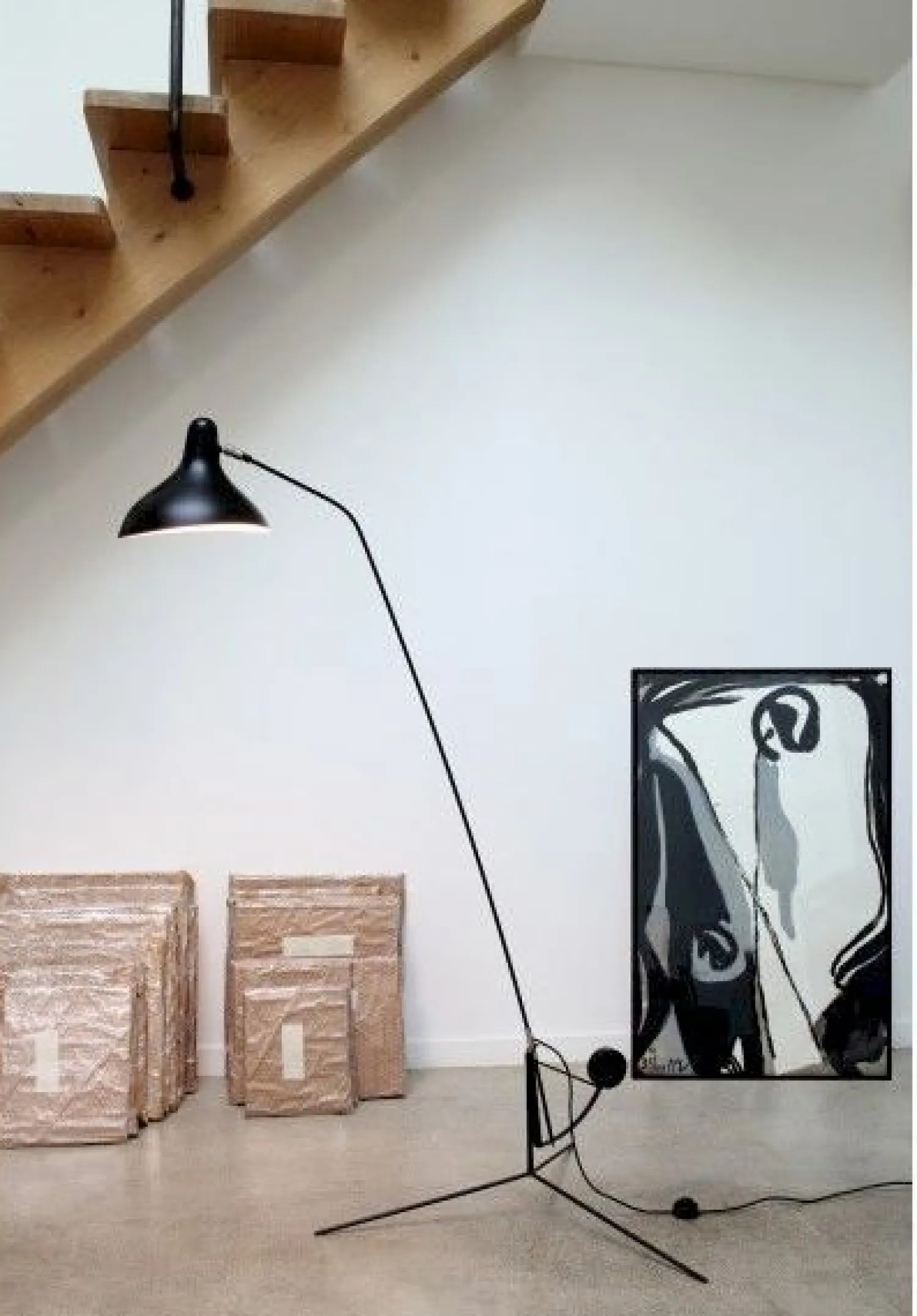 Design Vloerlampen|Vloerlampen-Eijerkamp Collectie Mantis Vloerlamp Zwart