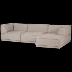 Hoekbanken-WOOOD Manu Grove Chenille Hoekbank Naturel