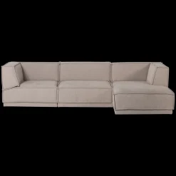 Hoekbanken-WOOOD Manu Grove Chenille Hoekbank Naturel