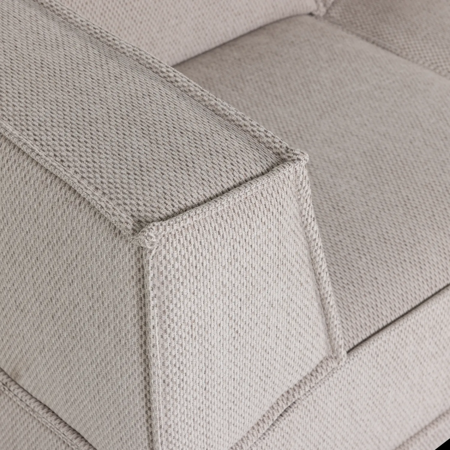 Hoekbanken-WOOOD Manu Grove Chenille Hoekbank Naturel