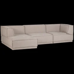 Hoekbanken-WOOOD Manu Grove Chenille Hoekbank Naturel