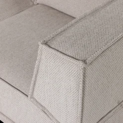 Hoekbanken-WOOOD Manu Grove Chenille Hoekbank Naturel