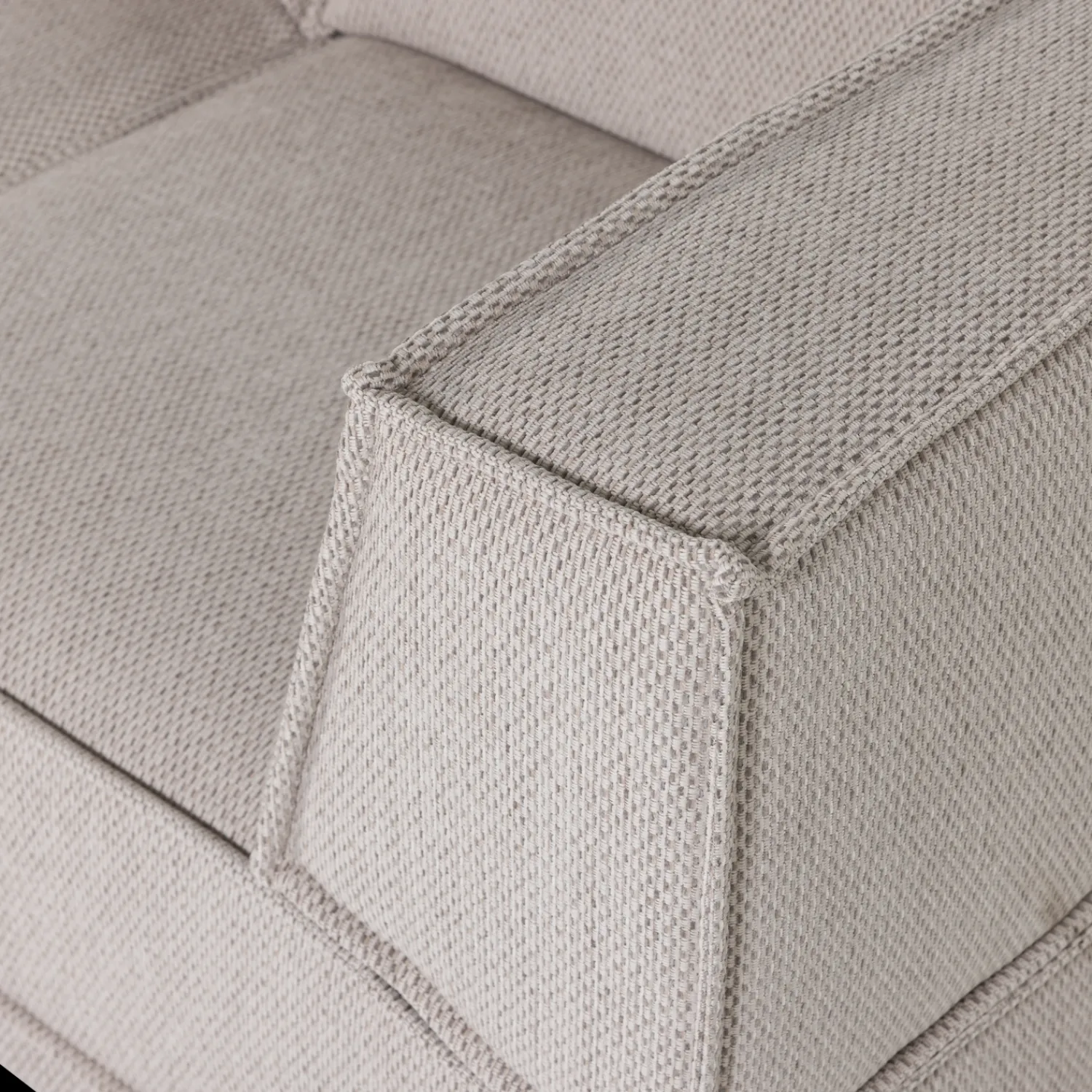 Hoekbanken-WOOOD Manu Grove Chenille Hoekbank Naturel