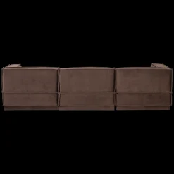 Hoekbanken-WOOOD Manu Velvet Hoekbank Bruin