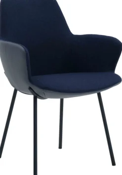Design Stoelen|Eetkamerstoelen Met Armleuning-Bert Plantagie Maple Four Armstoel Blauw
