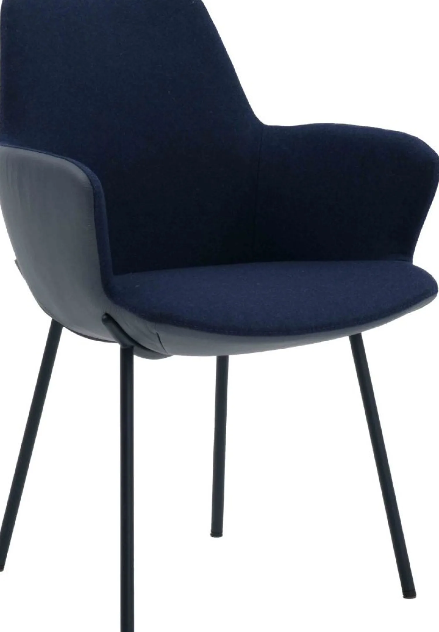 Design Stoelen|Eetkamerstoelen Met Armleuning-Bert Plantagie Maple Four Armstoel Blauw