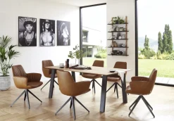 Design Stoelen|Draaibare Eetkamerstoelen-Bert Plantagie Maple Statief Armstoel Blauw