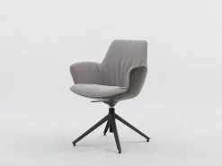 Design Stoelen|Draaibare Eetkamerstoelen-Bert Plantagie Maple Statief Armstoel Blauw