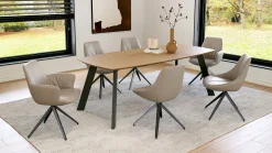 Design Stoelen|Draaibare Eetkamerstoelen-Bert Plantagie Maple Statief Eetkamerstoel Blauw