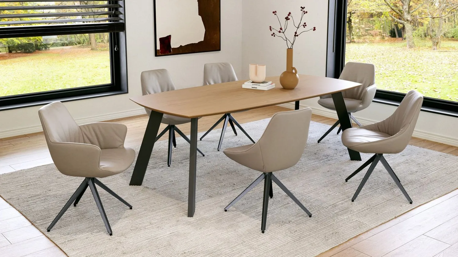 Design Stoelen|Draaibare Eetkamerstoelen-Bert Plantagie Maple Statief Eetkamerstoel Blauw
