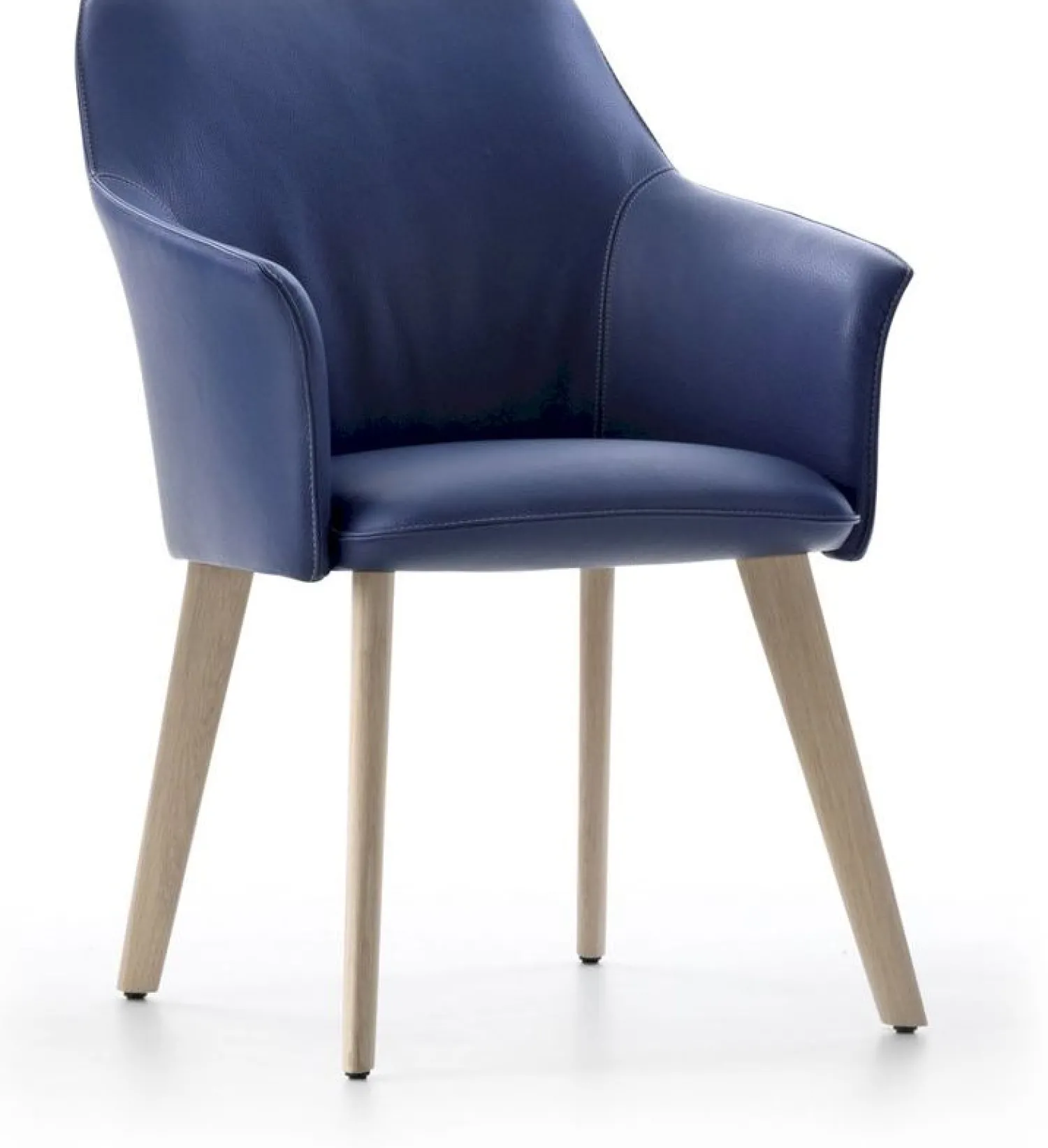 Design Stoelen|Eetkamerstoelen Met Armleuning-Leolux Mara Eetkamerstoel Blauw
