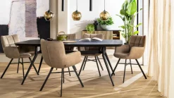 Eetkamerstoelen Met Armleuning-Feelings Wonen Marcon Eetkamerstoel Sand