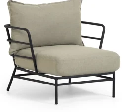 Tuinstoelen-Kave Home Mareluz Outdoor Fauteuil Zwart