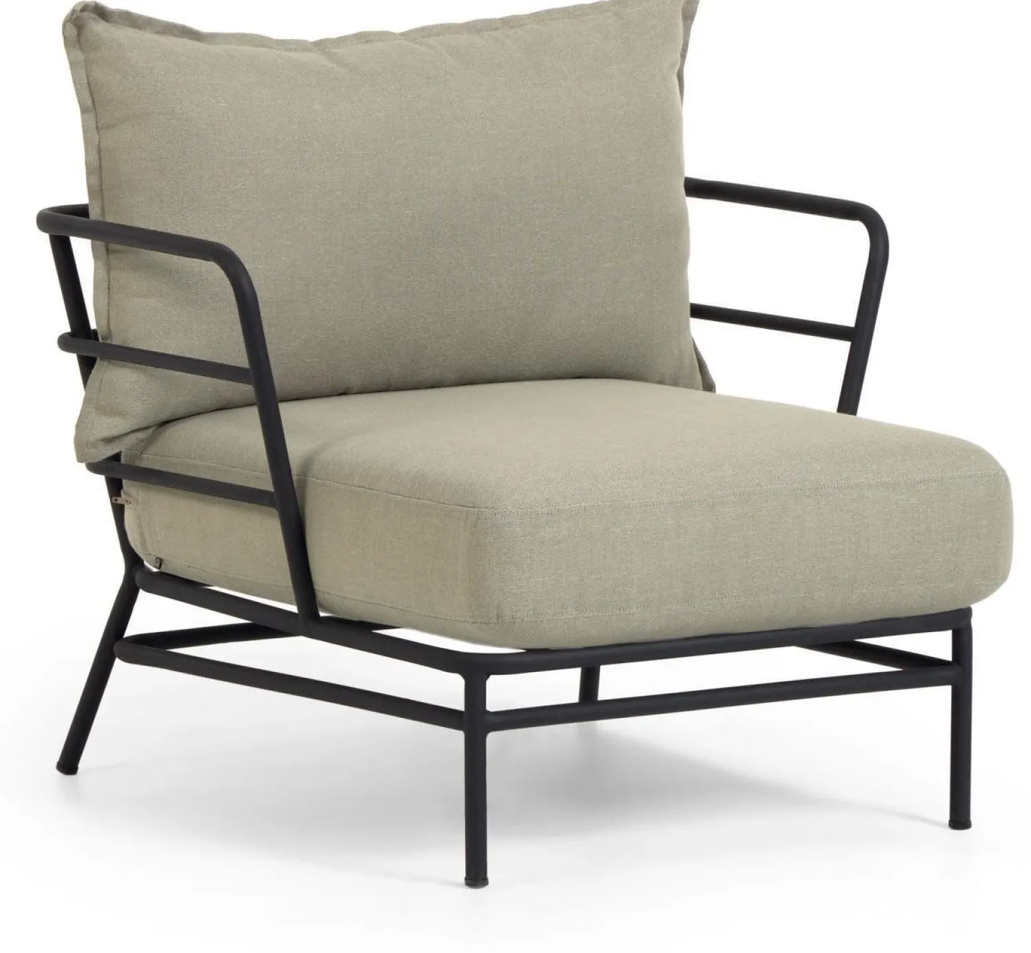 Tuinstoelen-Kave Home Mareluz Outdoor Fauteuil Zwart