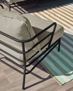 Tuinstoelen-Kave Home Mareluz Outdoor Fauteuil Zwart
