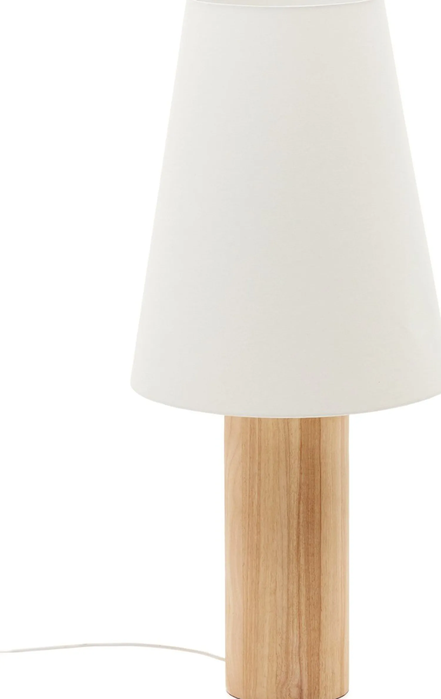 Houten Vloerlampen|Vloerlampen-Kave Home Marga Vloerlamp Naturel,Wit