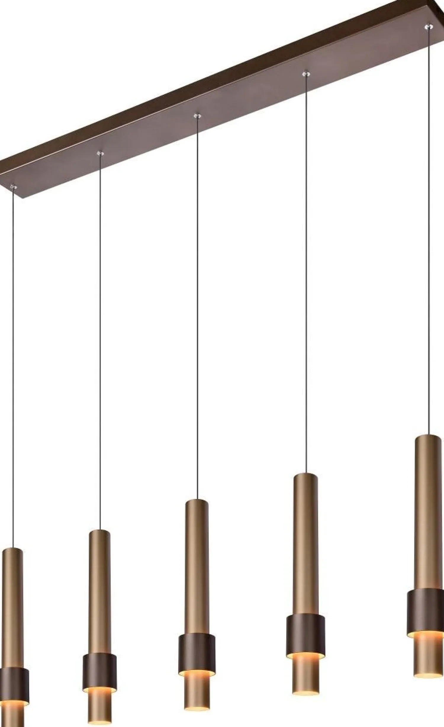 Hanglampen|Hanglampen-Lucide Margary Koffie Hanglamp Koffie, Goud