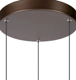 Hanglampen|Hanglampen-Lucide Margary Koffie Hanglamp Koffie, Goud