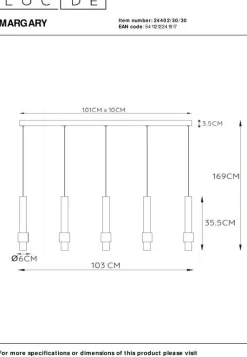 Moderne Hanglampen|Moderne Hanglampen-Lucide Margary Hanglamp Zwart