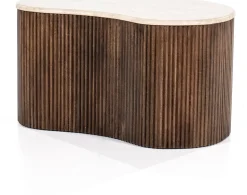 Houten Salontafels|Organische Salontafels-Eleonora Mari Salontafel Beige, Bruin