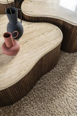 Houten Salontafels|Organische Salontafels-Eleonora Mari Salontafel Beige, Bruin