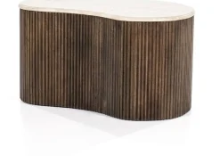 Houten Salontafels|Organische Salontafels-Eleonora Mari Salontafel Beige, Bruin