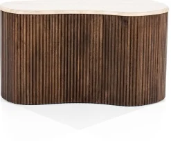 Houten Salontafels|Organische Salontafels-Eleonora Mari Salontafel Beige, Bruin