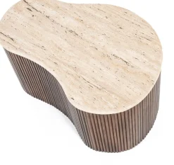 Houten Salontafels|Organische Salontafels-Eleonora Mari Salontafel Beige, Bruin