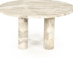 Marmeren Salontafels-By Boo Marmo Salontafel Wit, Bruin