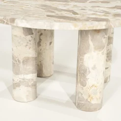 Marmeren Salontafels-By Boo Marmo Salontafel Wit, Bruin