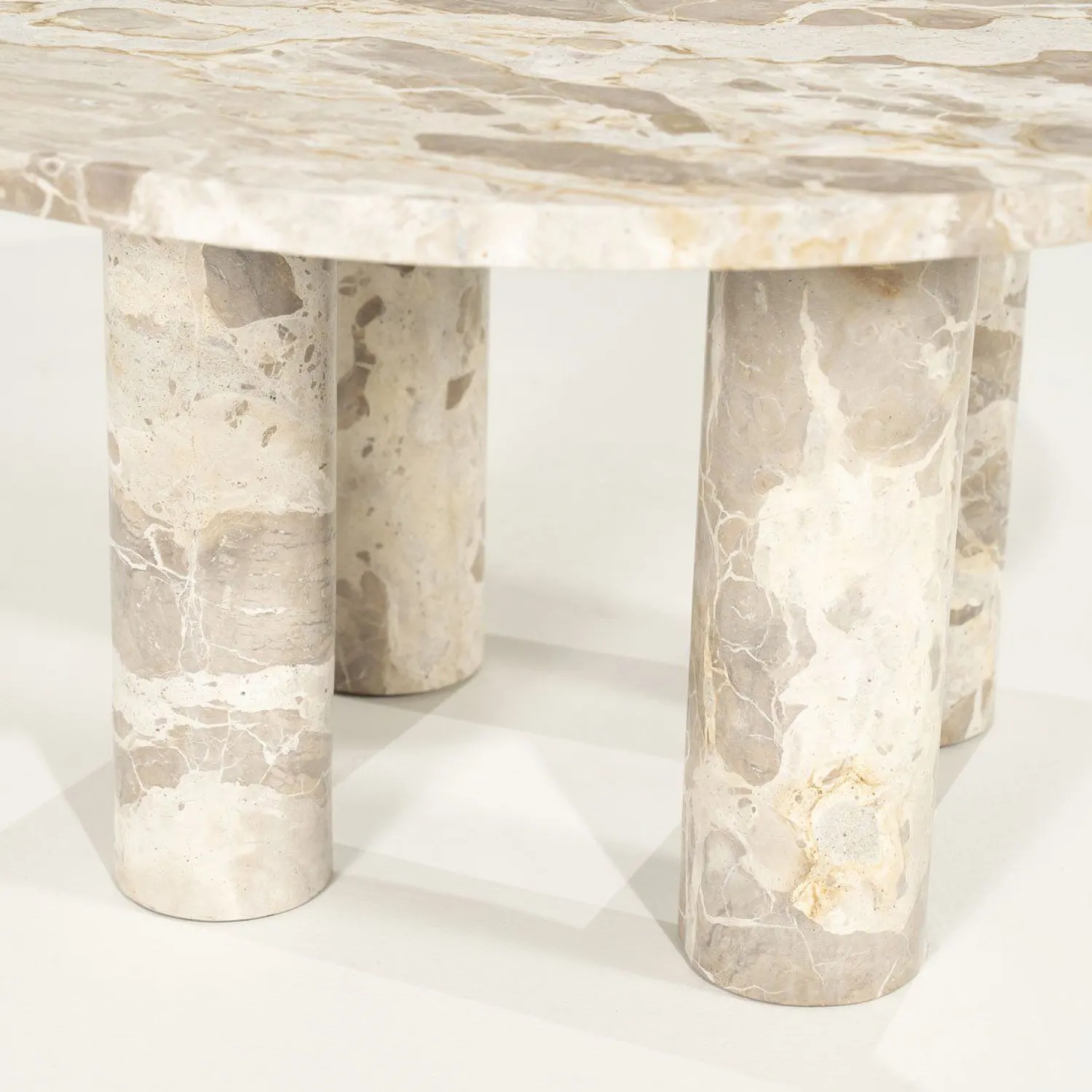 Marmeren Salontafels-By Boo Marmo Salontafel Wit, Bruin