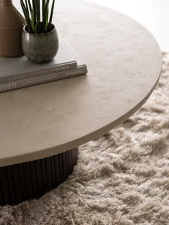 Ronde Salontafels-DTP Home Maroon Salontafel Naturel