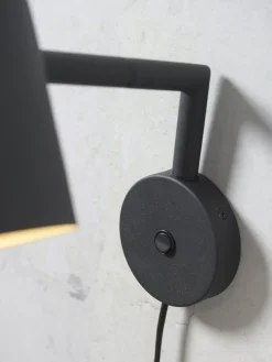Wandlampen|Wandlampen-It's about RoMi Marseille Wandlamp zwart