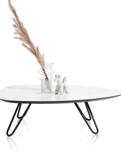 Marmeren Salontafels-XOOON Masura Laag Salontafel Wit marmer