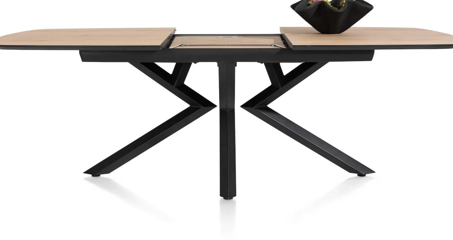 Houten Eettafels|Uitschuifbare Eettafels-XOOON Masura Uitschuifbaar Eettafel Eiken