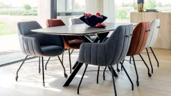 Houten Eettafels|Ovale Eettafels-XOOON Masura Eettafel Wit