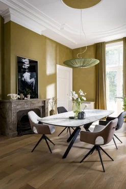 Houten Eettafels|Ovale Eettafels-XOOON Masura Eettafel Wit