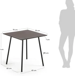 Tuintafels-Kave Home Mathis Tuintafel Zwart