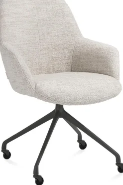 Eetkamerstoelen Met Wieltjes-XOOON Mats Armstoel Creme