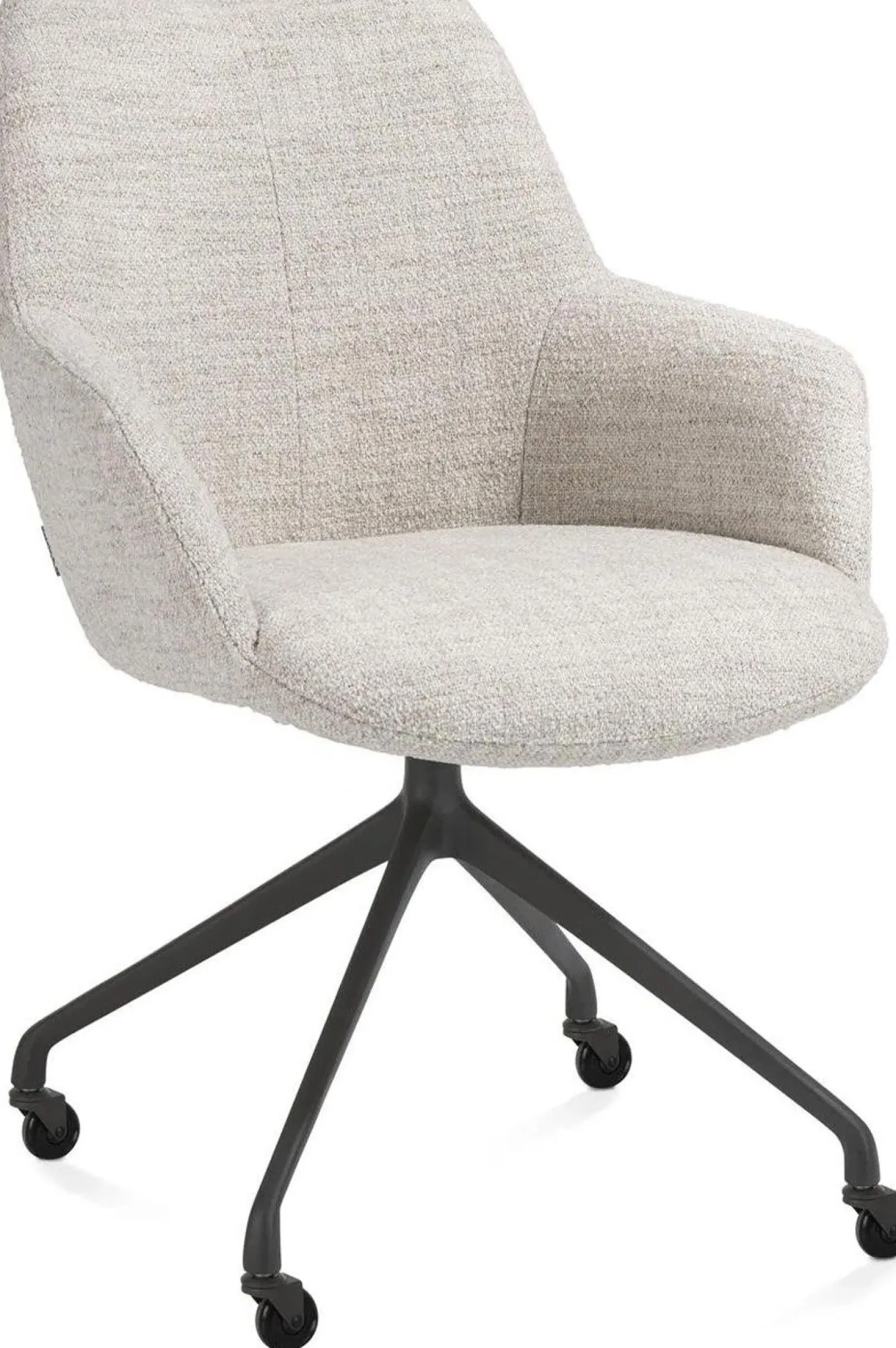 Eetkamerstoelen Met Wieltjes-XOOON Mats Armstoel Creme
