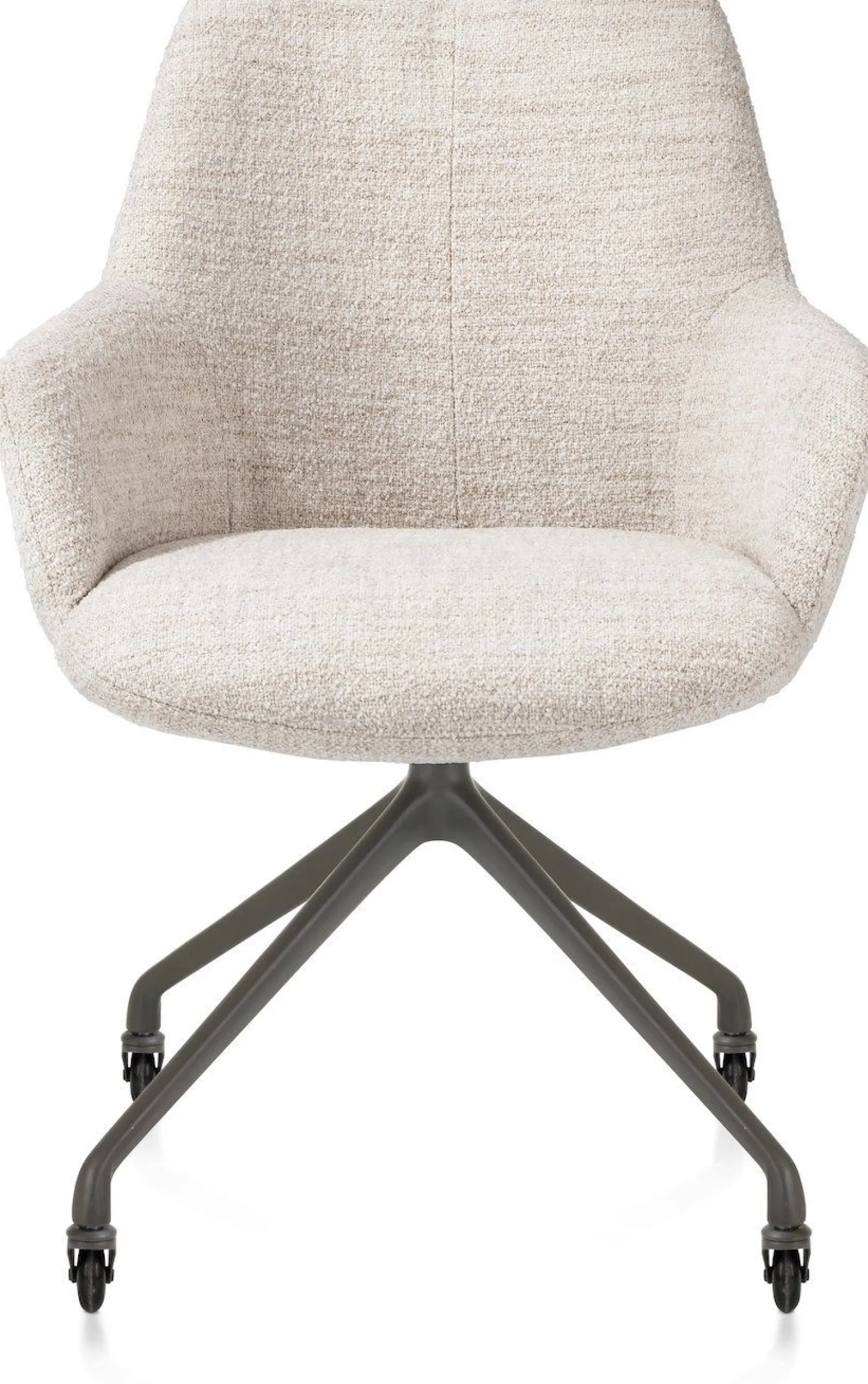 Eetkamerstoelen Met Wieltjes-XOOON Mats Armstoel Creme