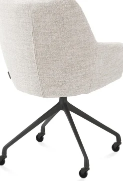 Eetkamerstoelen Met Wieltjes-XOOON Mats Armstoel Creme