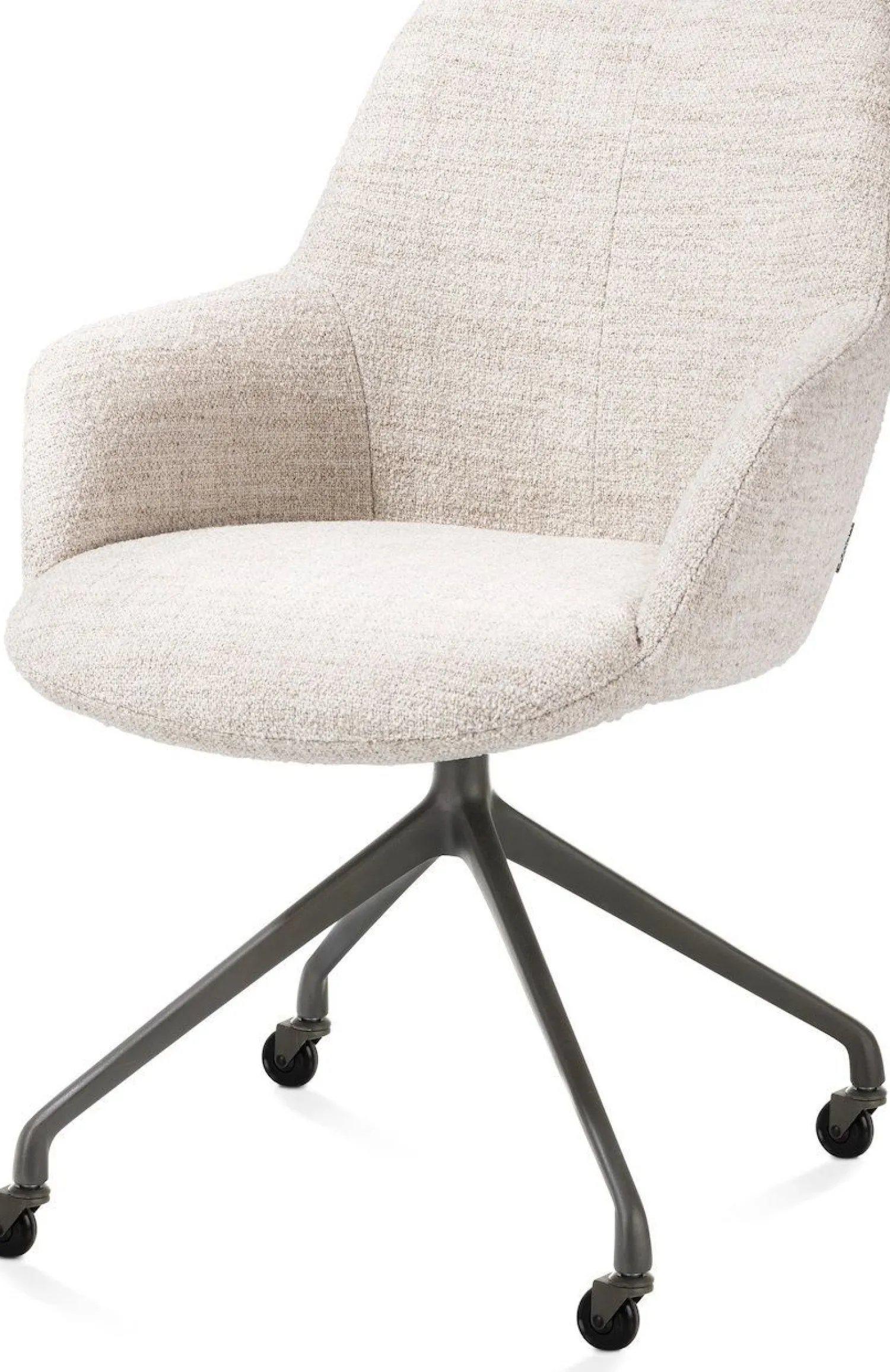 Eetkamerstoelen Met Wieltjes-XOOON Mats Armstoel Creme