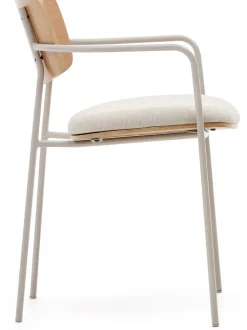 Eetkamerstoelen Met Armleuning-Kave Home Maureen Eetkamerstoel Beige, Naturel
