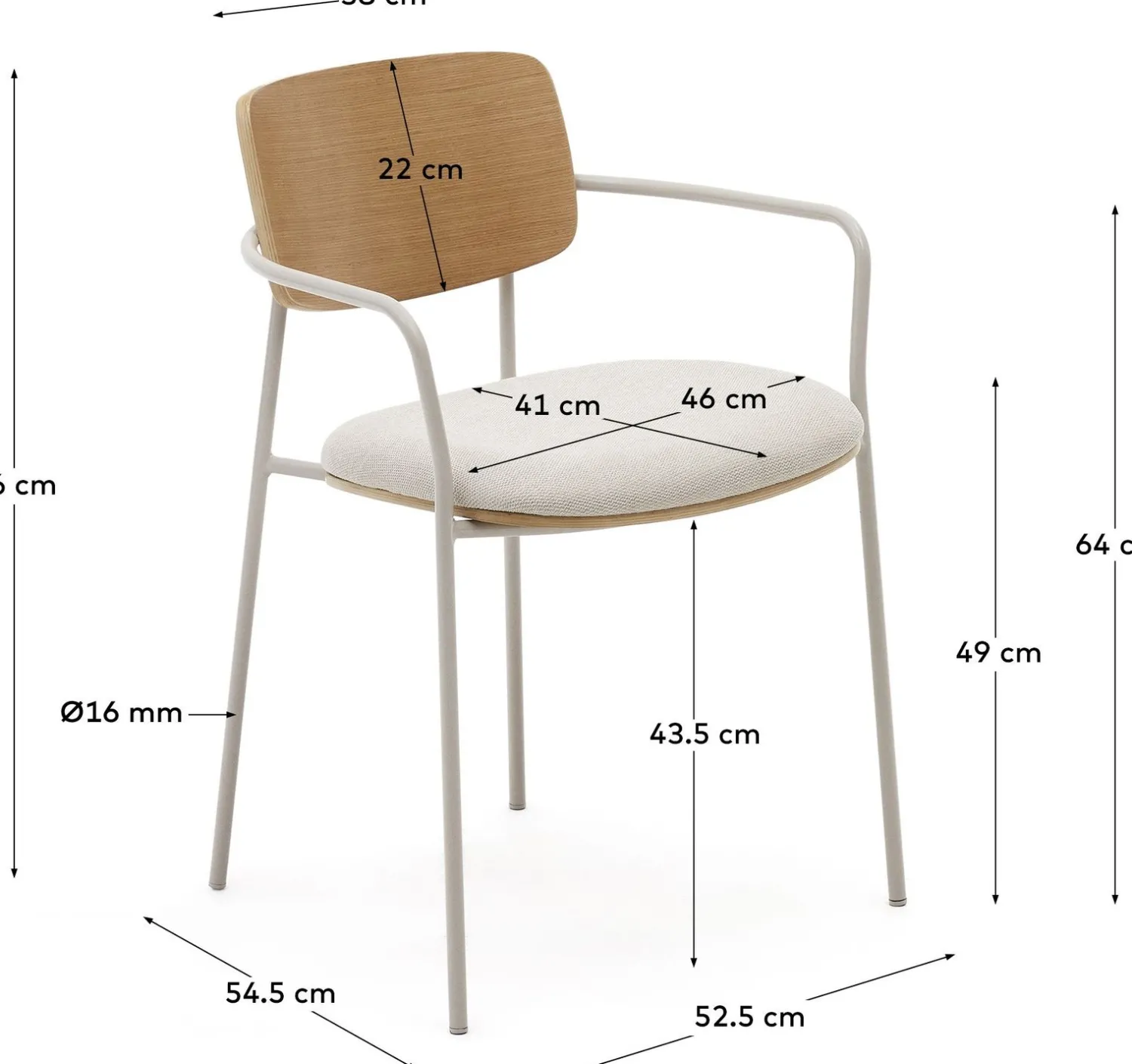 Eetkamerstoelen Met Armleuning-Kave Home Maureen Eetkamerstoel Beige, Naturel