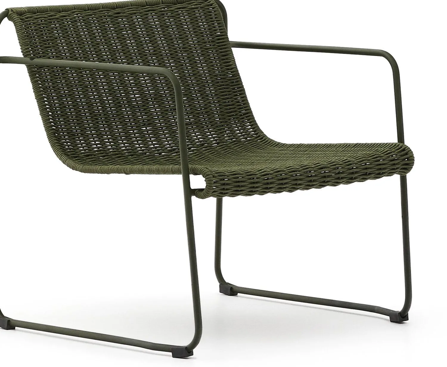 Tuinstoelen-Kave Home Maurina Outdoor Fauteuil Donkergroen