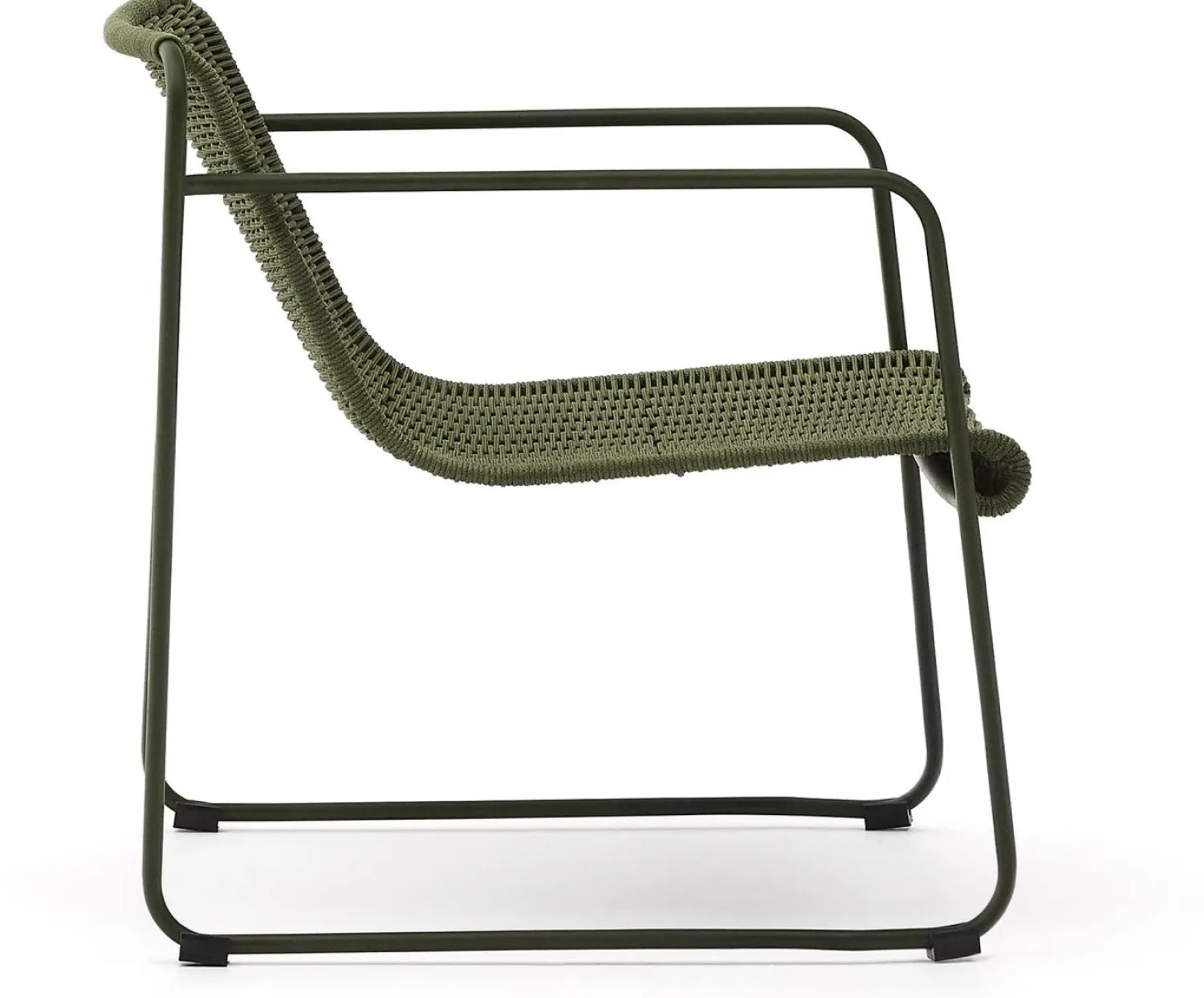 Tuinstoelen-Kave Home Maurina Outdoor Fauteuil Donkergroen