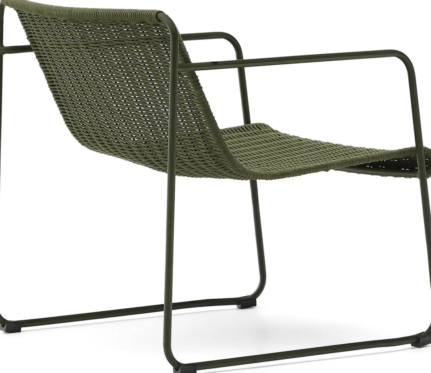 Tuinstoelen-Kave Home Maurina Outdoor Fauteuil Donkergroen